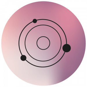 illustration circulaire noir rose et violet cas clients